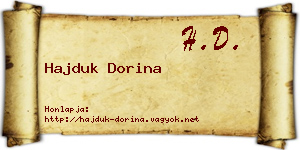 Hajduk Dorina névjegykártya