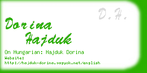 dorina hajduk business card